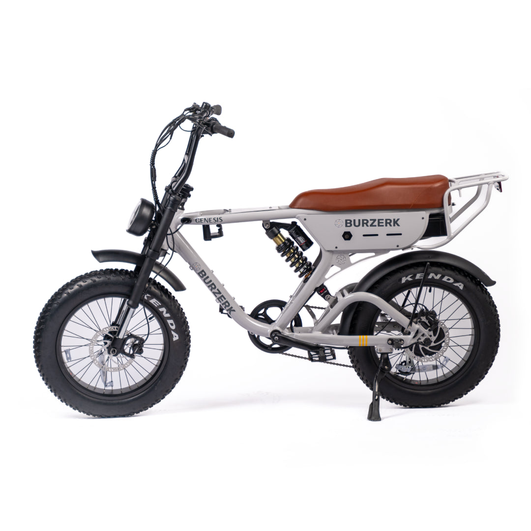 Electric Bike FRAME • Premium Quality Lightweight Aluminium Alloy Frame • Step Over Bar Design Stealth Grey Side View